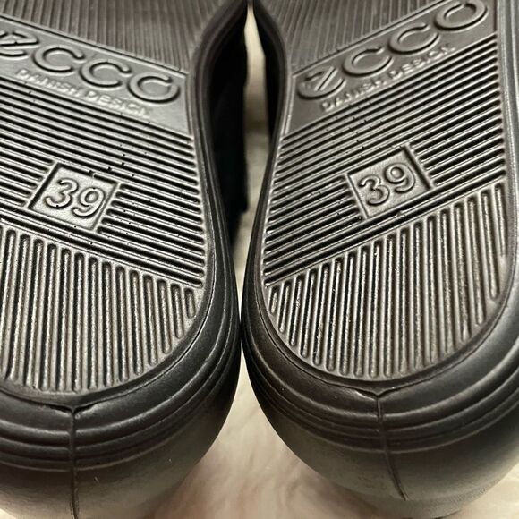 ECCO Double Velcro Strap Shoe Black 39 - Picture 6 of 8